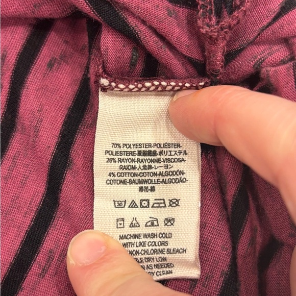 Free People WE THE FREE “Pandoras boxy” Long sleeve tee cotton blend in pink 🖤 - Picture 6 of 6